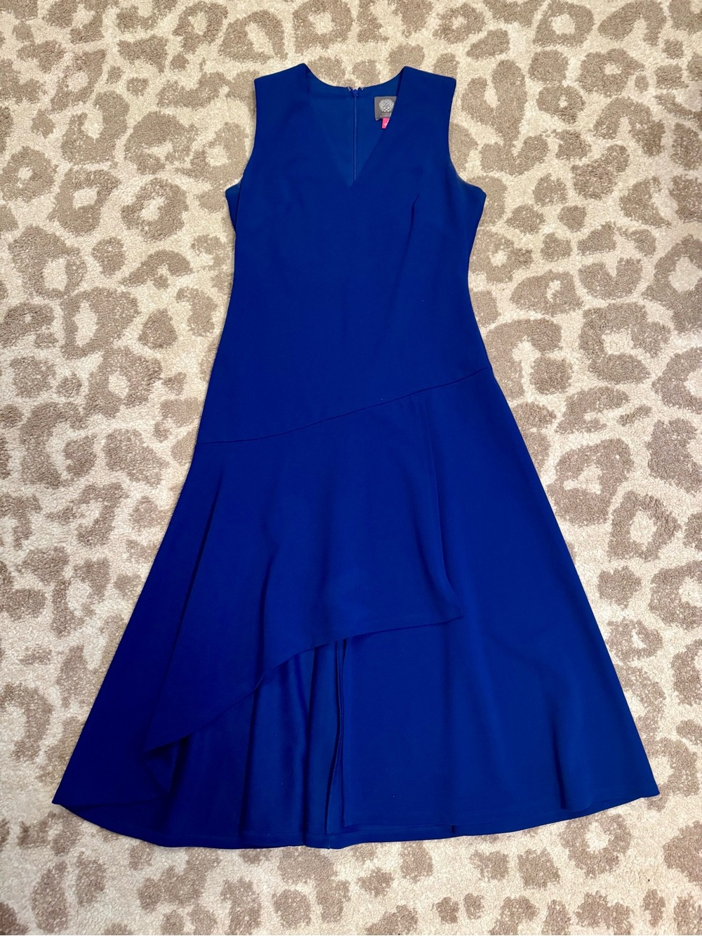 Vince Camuto Sleeveless Cobalt Blue High-Low Dress